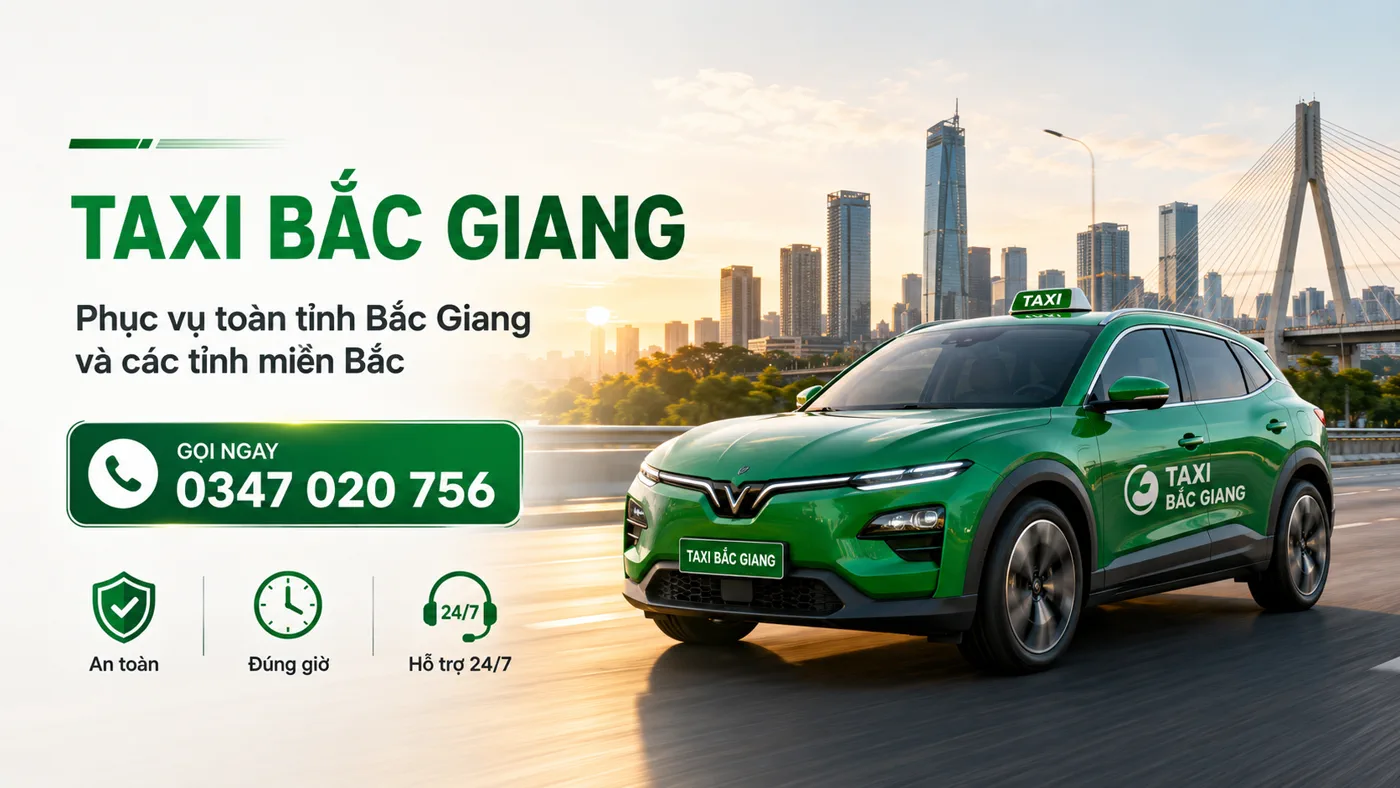 Taxi Bắc Giang - Đội xe điện và xe xăng đa dạng
